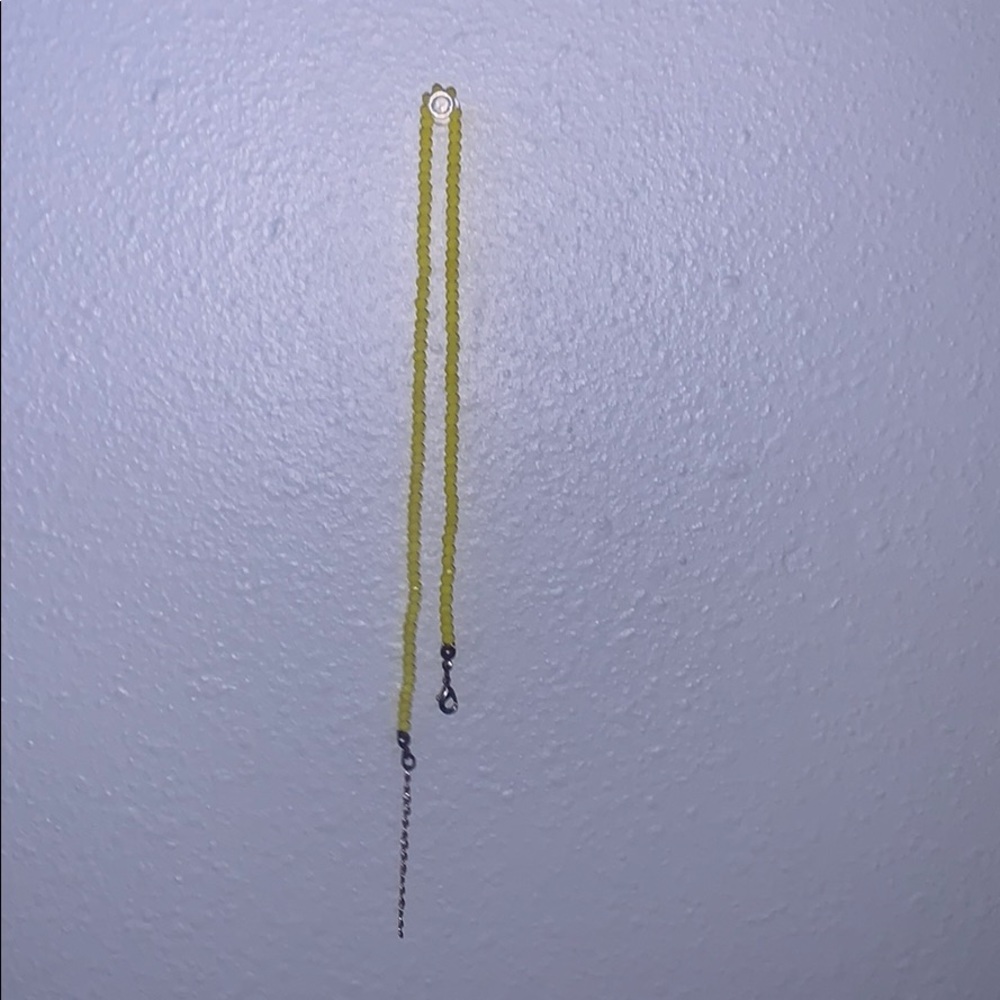 yellow beaded choker